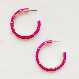 Candy Drop Colored Hoop Earrings