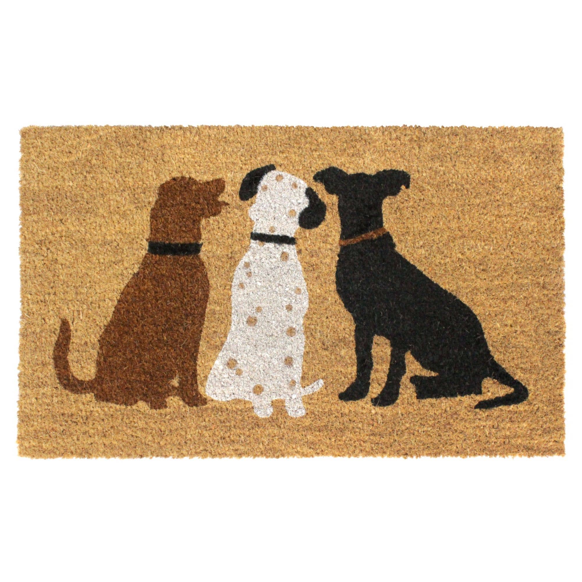 Doormat -  Machine Tufted Dogs Doormat, 18" x 30" Rug