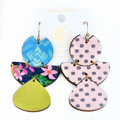 The Audra Style earring named Eva is shaped like an angel and is part of the Audra Style reversible earring collection.