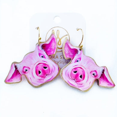 Pig Dangle Earring