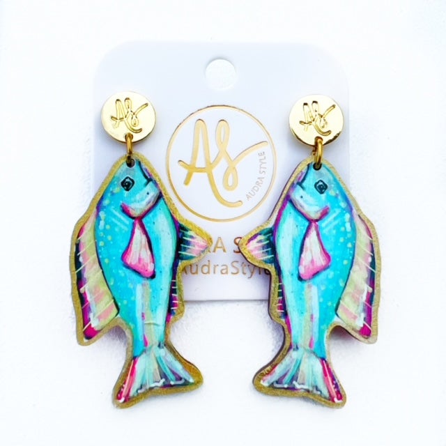 Blue Fish Jewelry. Blue Fish Earrings for Women.