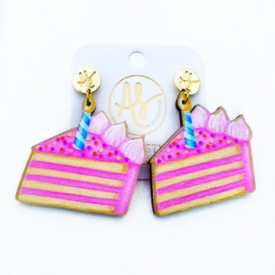 It's my birthday earrings! Birthday cake earrings make the perfect for the birthday girl!