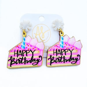 It's my birthday earrings! Birthday cake earrings make the perfect for the birthday girl! Happy Birthday Earrings