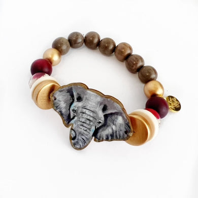 Alabama Crimson Roll Tide Collegiate Elephant Bracelet