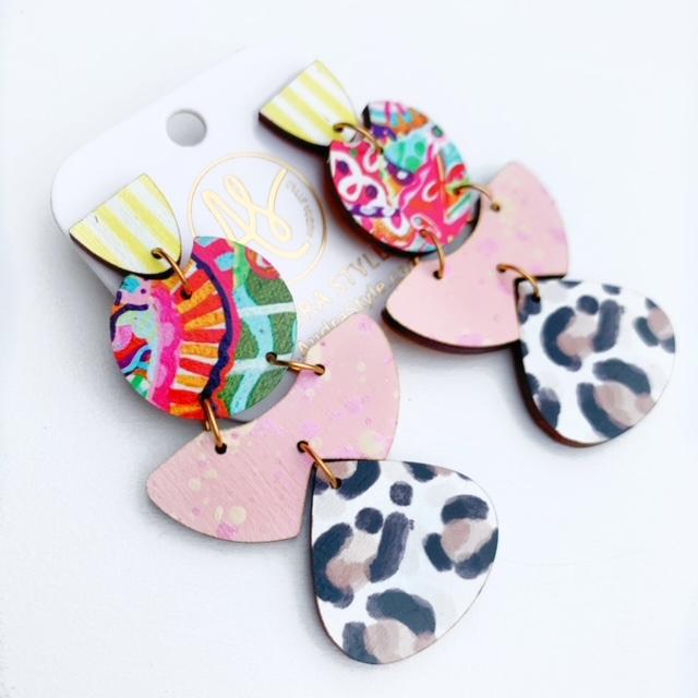 Eva - Clover Farm Blush Statement Earring