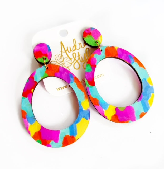 Olivia Drop Earring - Colorful Bright Spring Summer Statement Earring