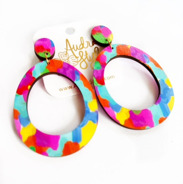 Olivia Drop Earring - Colorful Bright Spring Summer Statement Earring