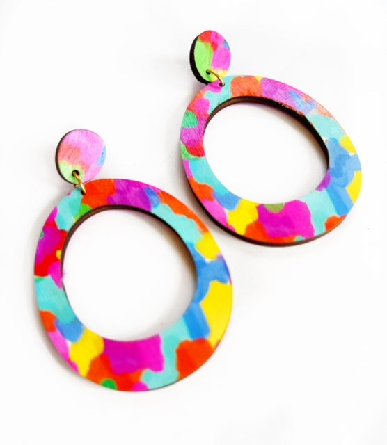 Olivia Drop Earring - Colorful Bright Spring Summer Statement Earring