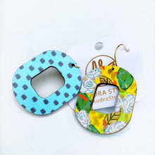 Load image into Gallery viewer, Betty - (Reversible) White Rose Yellow Mint Grey-Dangle Earring