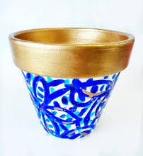 Load image into Gallery viewer, Hand Painted Blue and White Flower Pot - #46