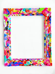 Hand Painted Abstract 11x14 Picture Frame - #63