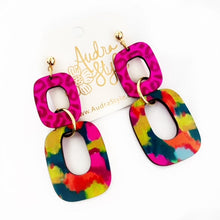 Load image into Gallery viewer, Lola - Link Neon Pink Spring Summer Statement Earring
