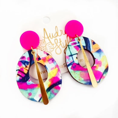 Ollie - Autumn Abstract Spring Summer Statement Earring