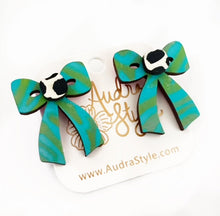 Load image into Gallery viewer, Bow Stud Turquoise Spring Summer Statement Earring