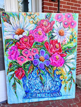 Load image into Gallery viewer, “Simple Abundance” 48”x60”  Original Floral Painting on Canvas