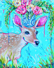 Load image into Gallery viewer, Deer and Bouquet Canvas