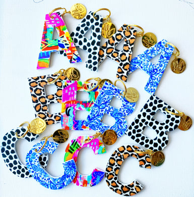 Initial Keychains -Leopard