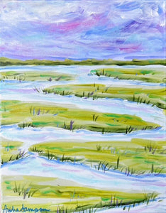11x14 Original Marsh Painting on Canvas - #18