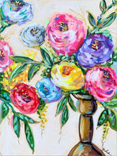 Load image into Gallery viewer, Brass Vase Floral Canvas