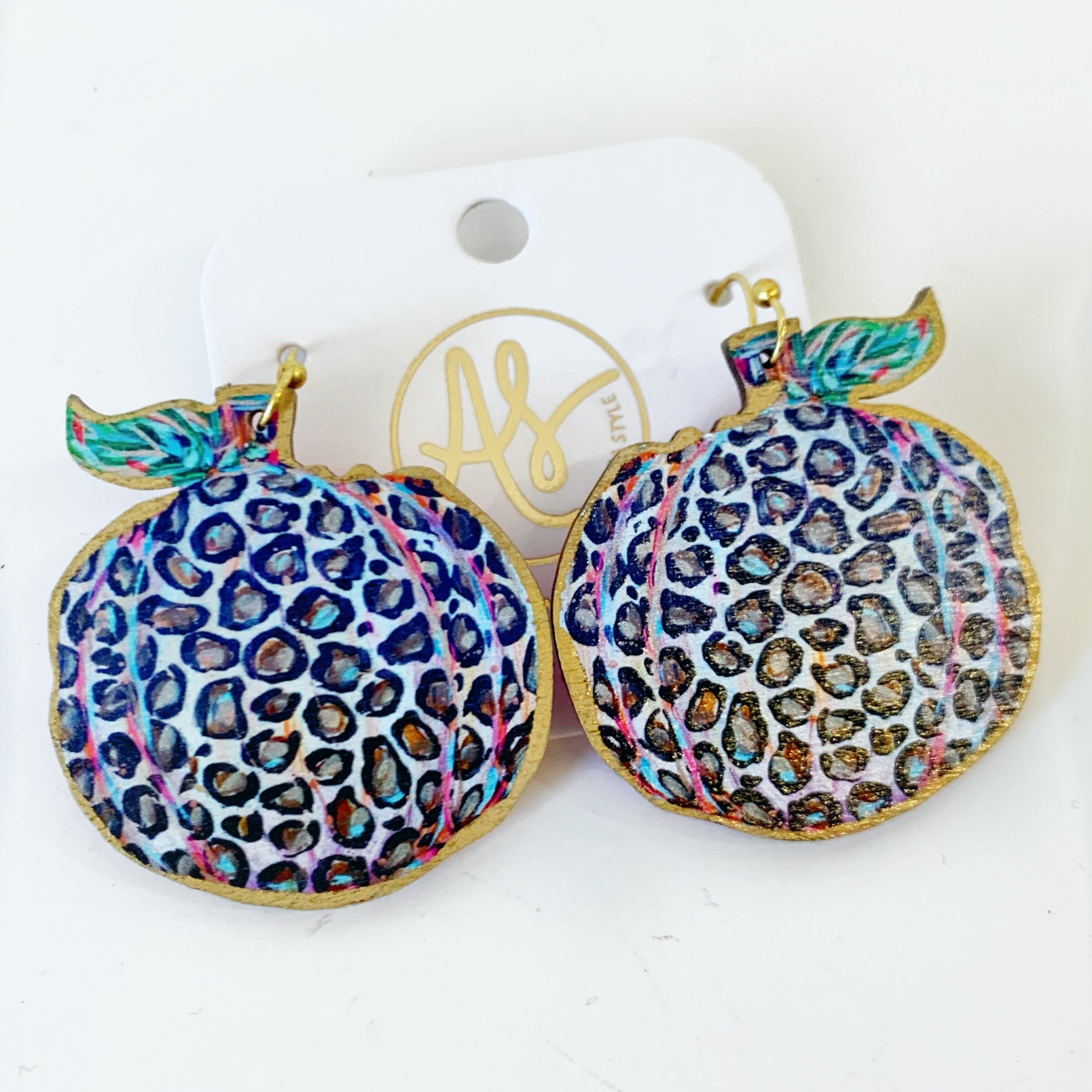 Cheetah Pumpkin Earrings