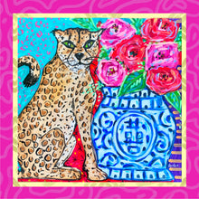 Load image into Gallery viewer, Leopard Ginger Jar Square Pillow Swap