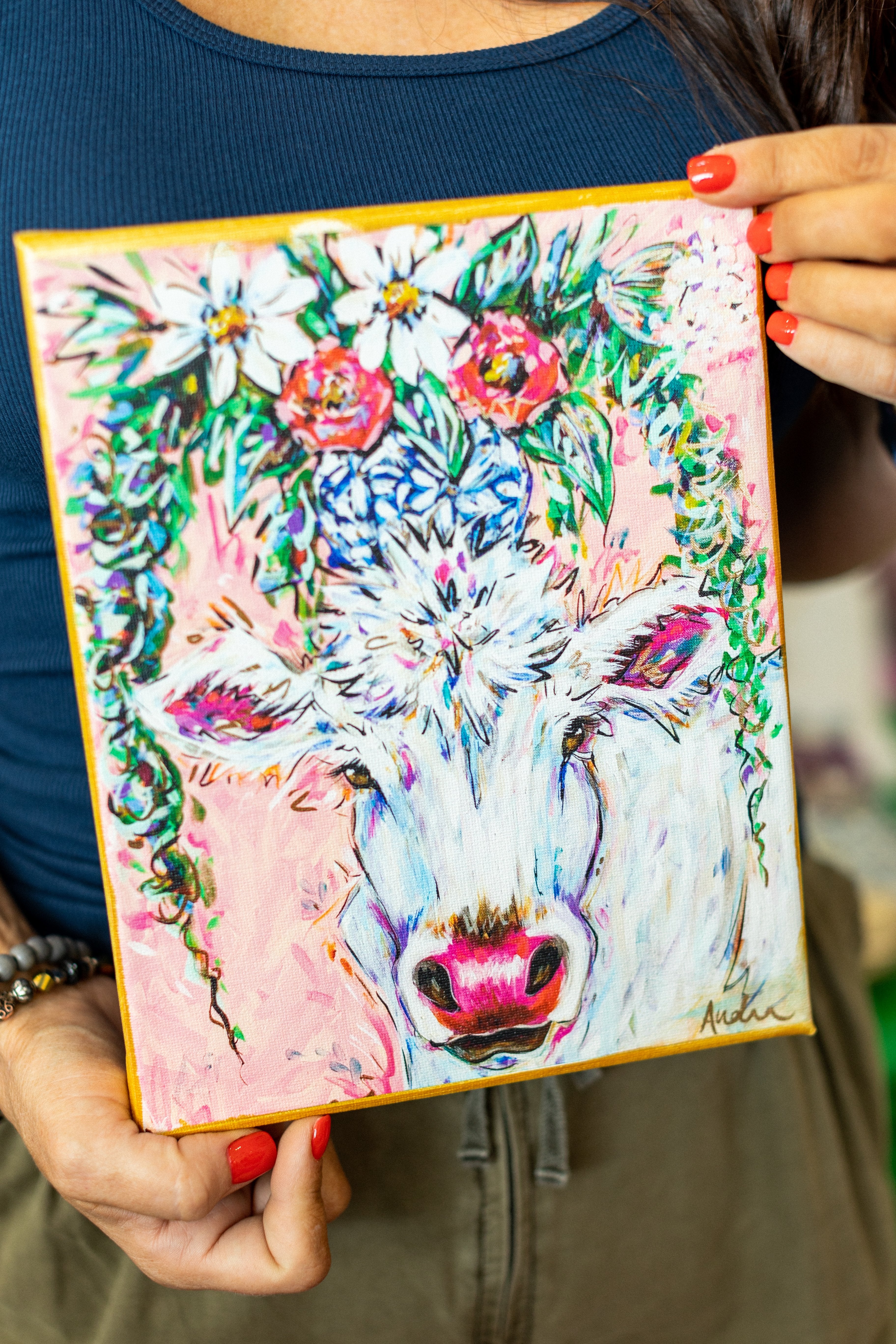 White Cow Canvas