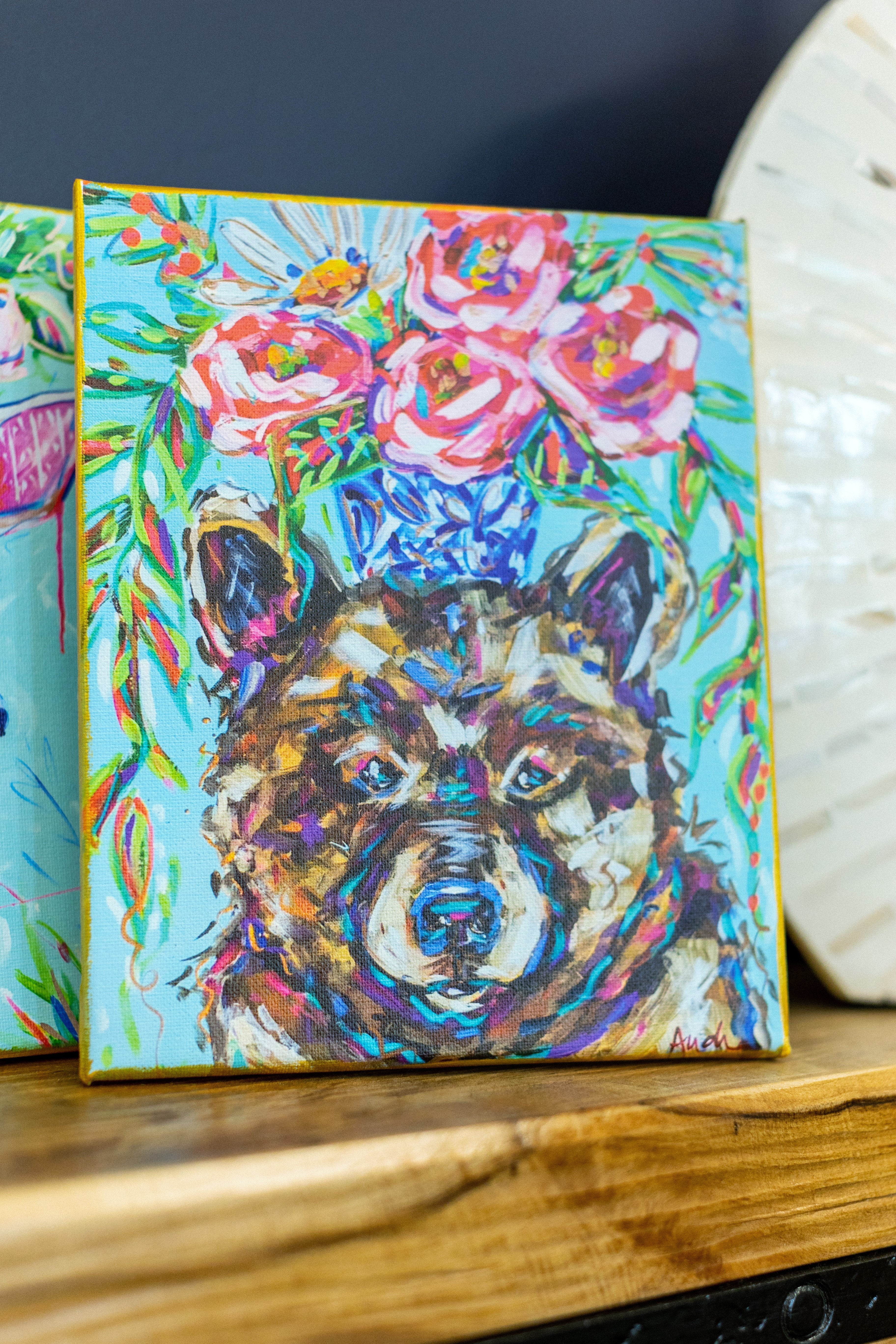 Bear and Bouquet Canvas