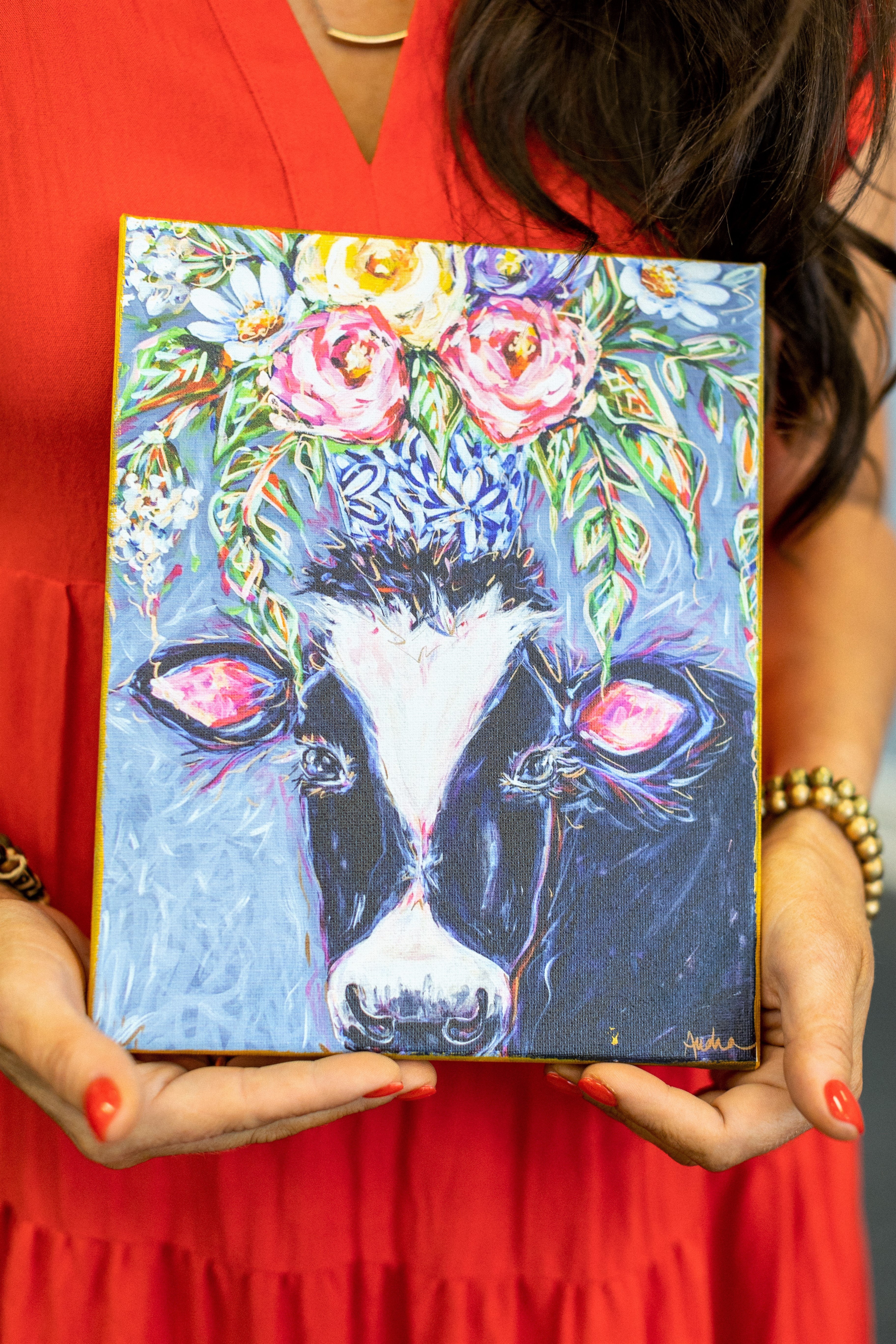 Bear and Bouquet Canvas