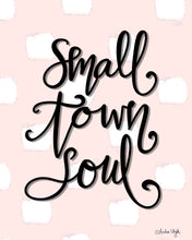 Load image into Gallery viewer, &quot;Small Town Soul&quot; Pink White Dot Background Canvas