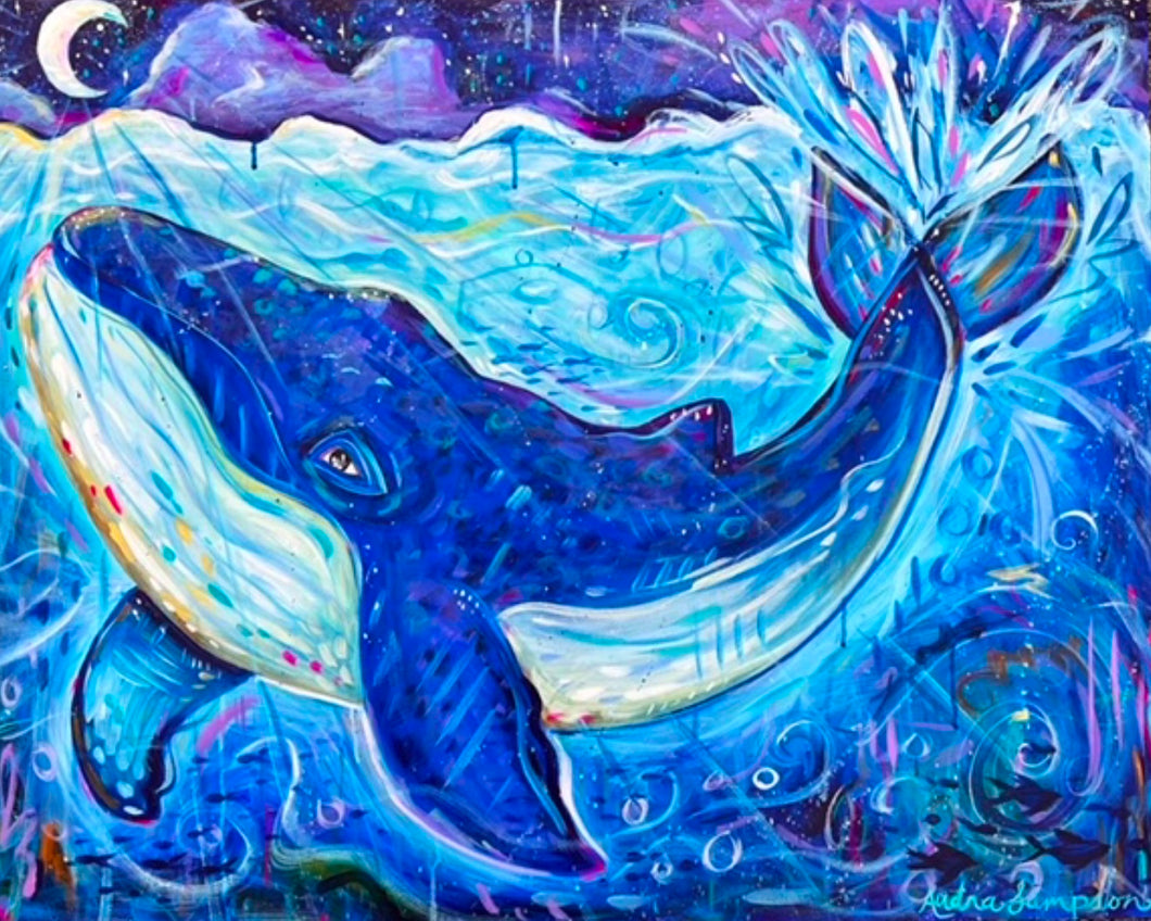 Blue Whale Canvas