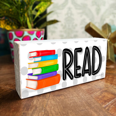 Read Books - Wood Block