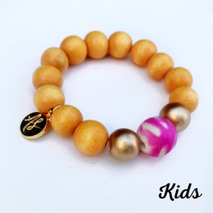 Kids - Audra Style™ Stacking Bracelet Mustard Abstract