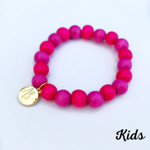 Kids - Audra Style™ Stacking Bracelet Red Fuchsia