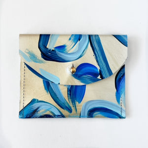 Hand Painted Leather Coin Purse Wallet Cardholder - #22 – Audra Style