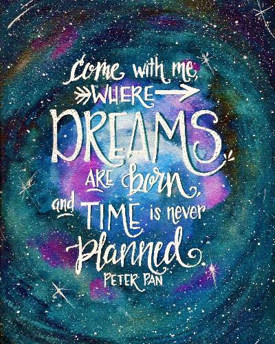 Peter Pan Quote Reproduction Print