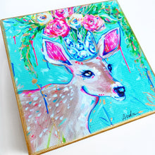 Load image into Gallery viewer, Deer on 6&quot;x6&quot; Gallery Wrapped Canvas