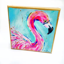 Load image into Gallery viewer, Flamingo on 6&quot;x6&quot; Gallery Wrapped Canvas