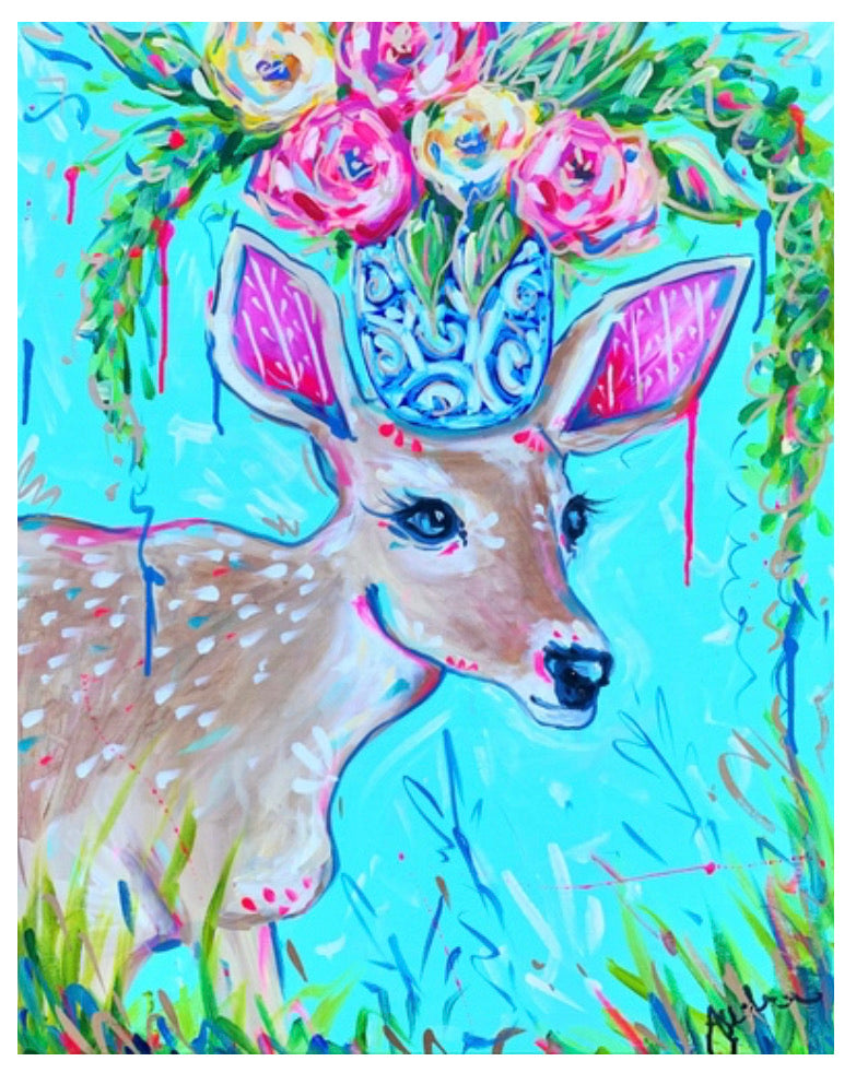 Morning Fawn Deer Reproduction Print