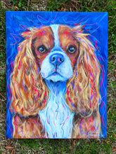 Load image into Gallery viewer, King Charles Cavalier Original Painting on 16x20 Canvas