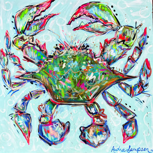 24”x24” Crab on Canvas