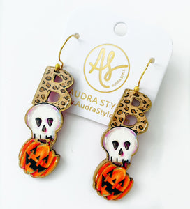 Halloween Boo Earrings