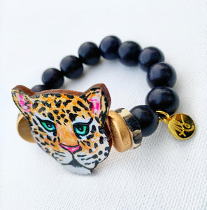 Animal Focal Beaded Bracelets - Leopard