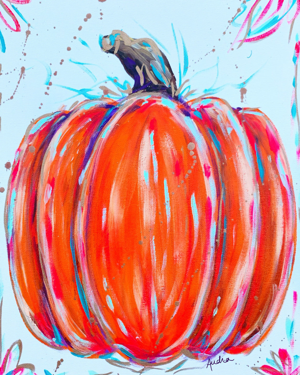 Orange Pumpkin Reproduction Print