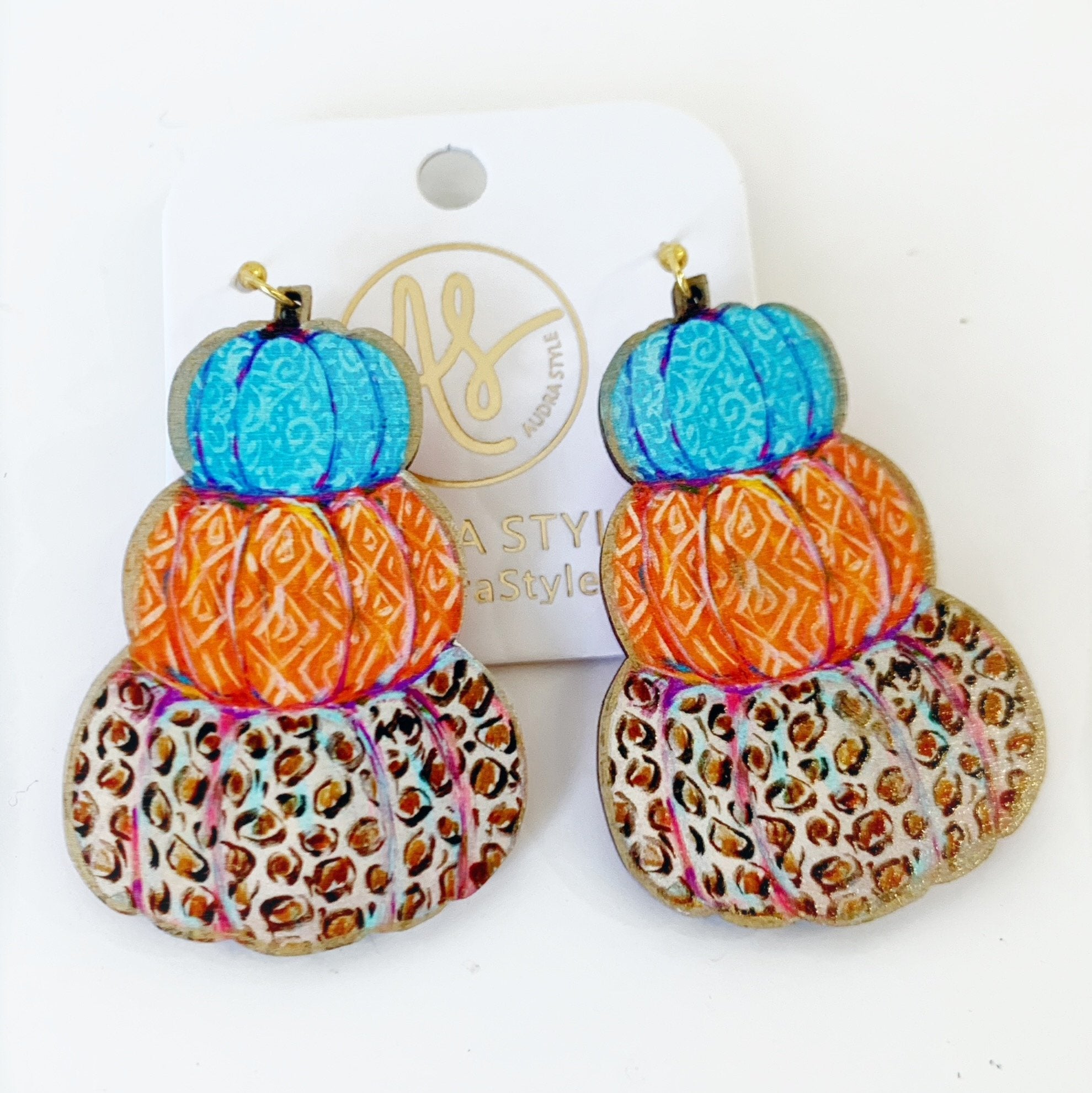 Stacked Pumpkin Earrings