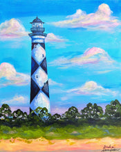 Load image into Gallery viewer, 16x20 Original Cape Lookout Lighthouse Painting on Canvas