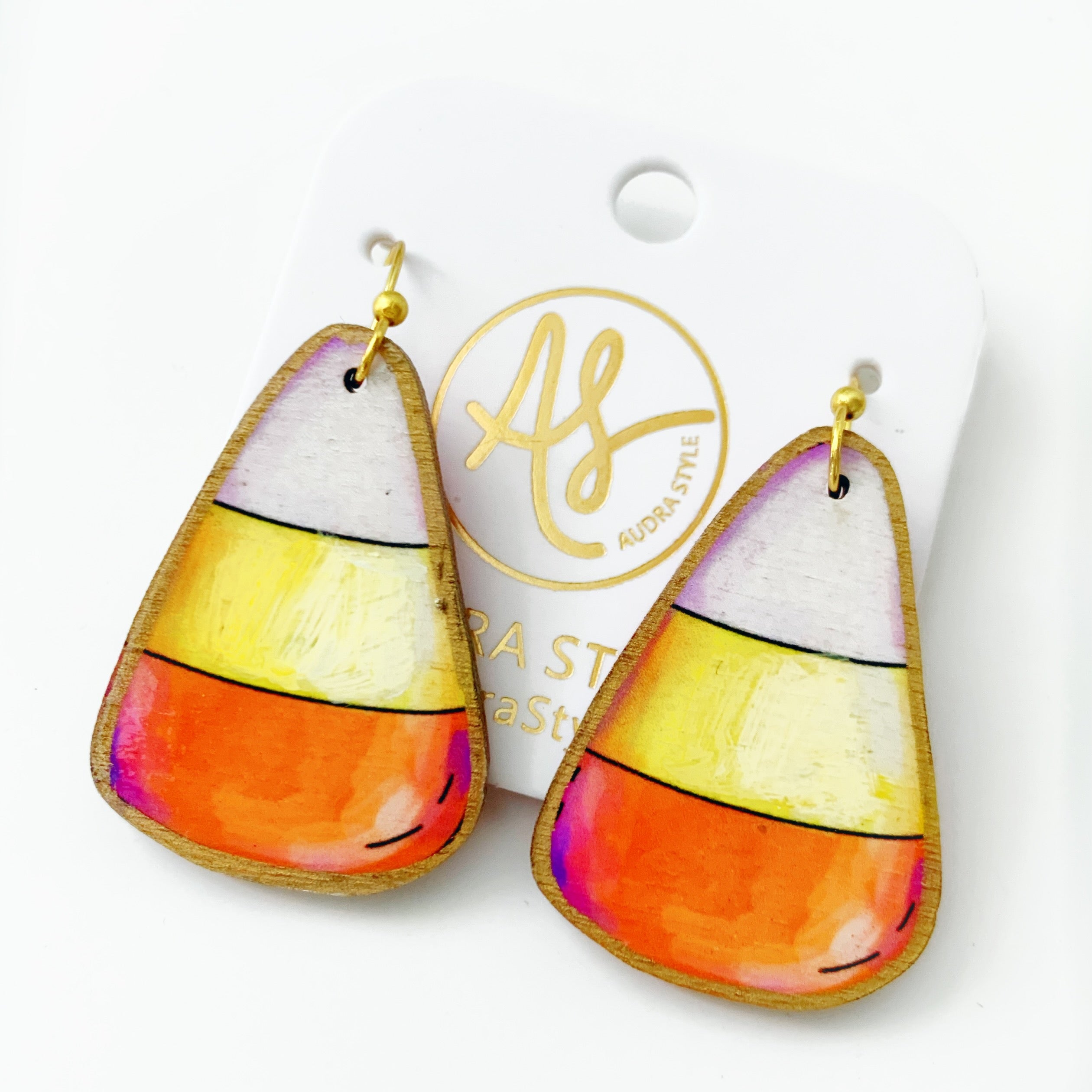 Candy Corn Earrings