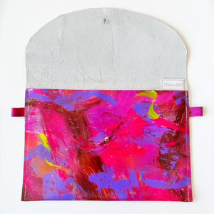 Hand Painted Leather Purse Clutch - #16