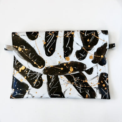 Hand Painted Leather Purse Clutch - #7