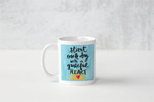 Load image into Gallery viewer, Start Each Day With A Grateful Heart Coffee Mug
