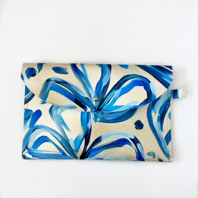 Hand Painted Leather Wallet Clutch - #9